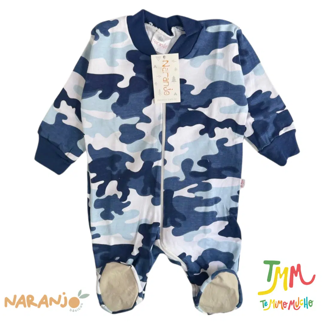 Enterito Dormilon Camuflado Naranjo Azul - Image 2