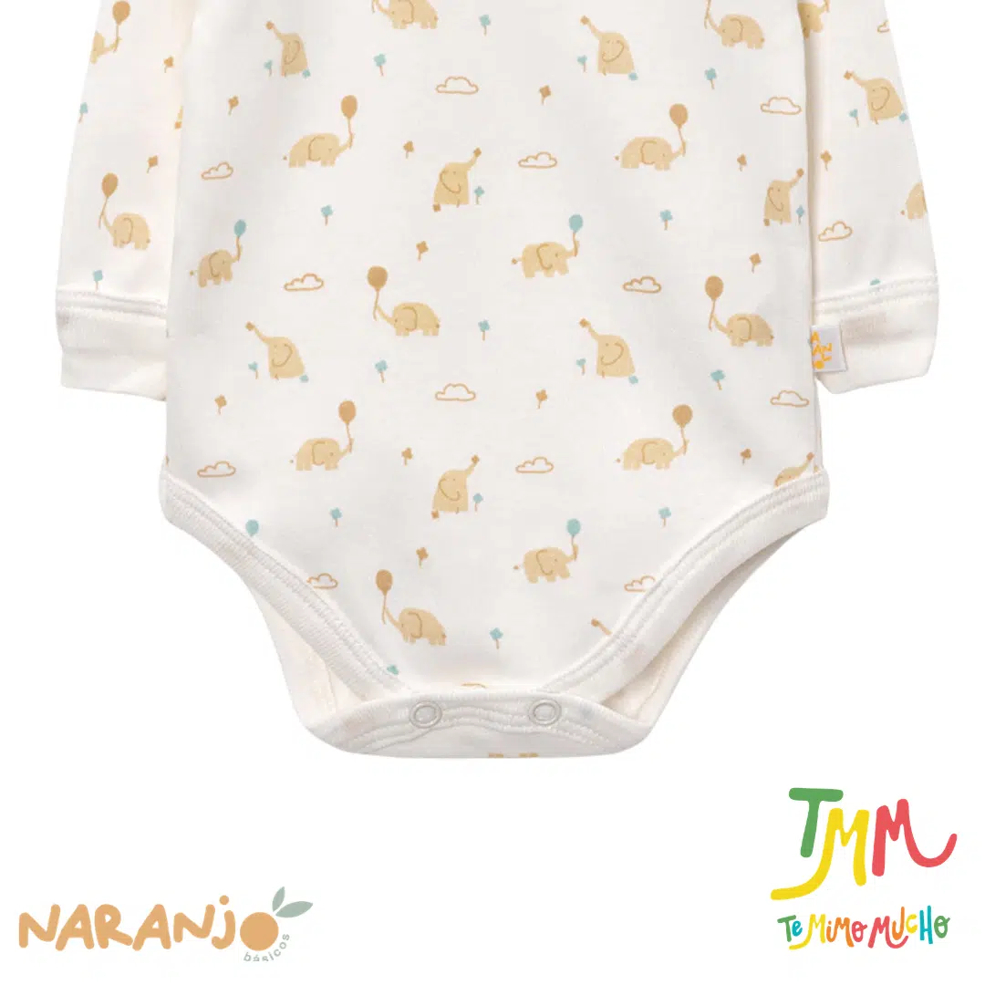 Body Naranjo Elefante Globo Crudo - Imagen 6