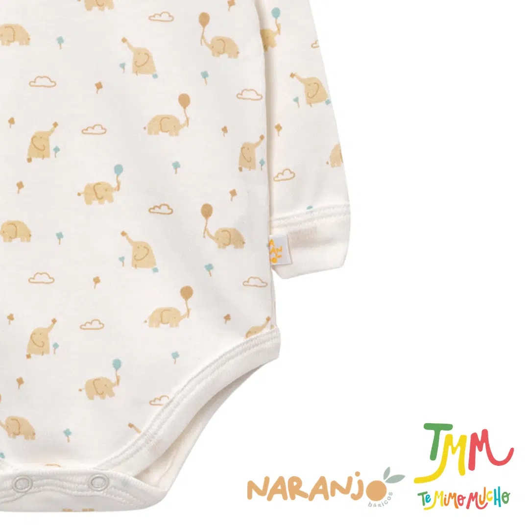 Body Naranjo Elefante Globo Crudo - Imagen 5