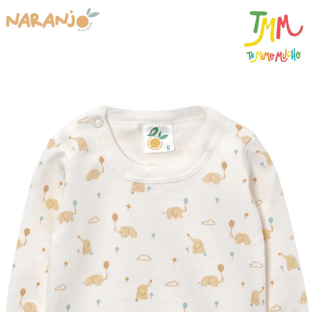 Body Naranjo Elefante Globo Crudo - Imagen 4