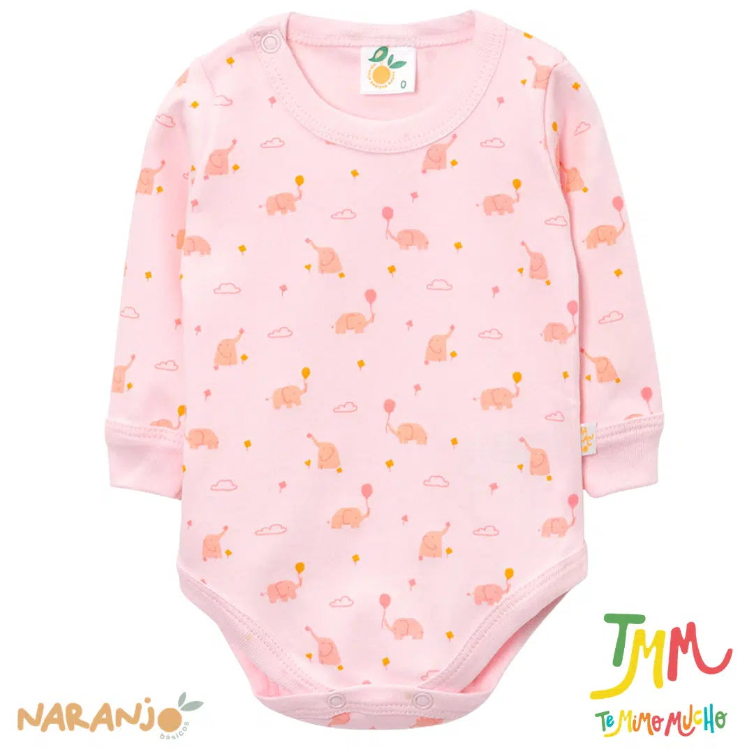 Body Naranjo Elefante Globo Rosa - Image 2