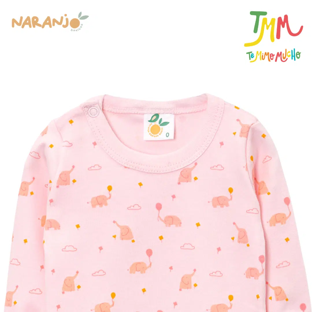 Body Naranjo Elefante Globo Rosa - Image 4