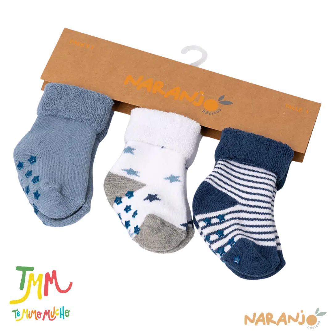 SET MEDIAS X 3 AZUL TOWELL