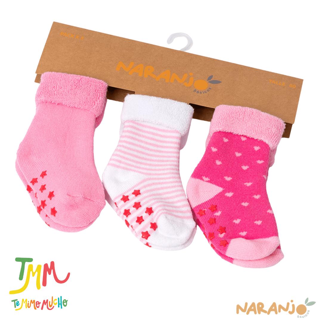 SET MEDIAS X 3 ROSA TOWELL