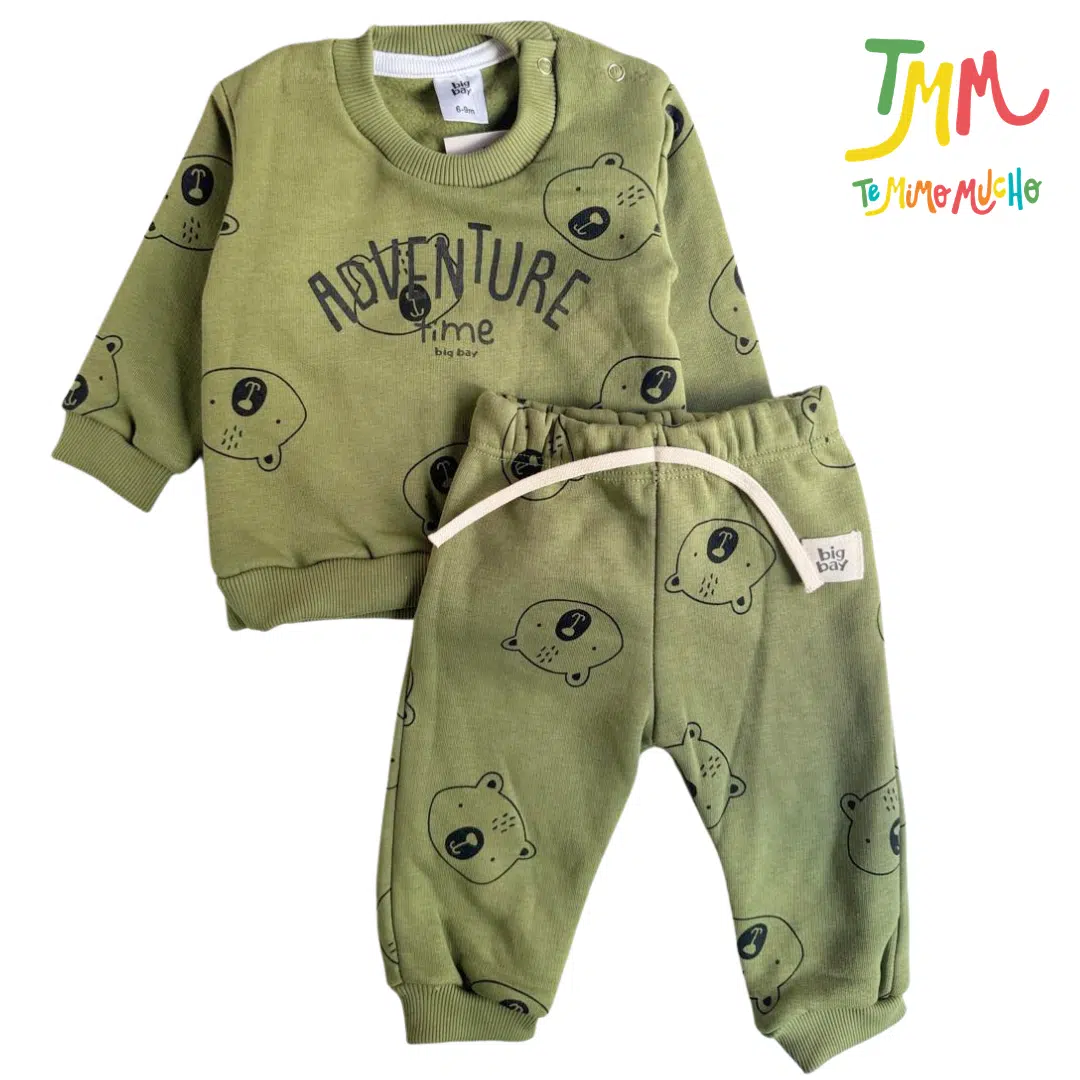 Conjunto OSITOS Buzo y Pantaloncito Verde - Image 2