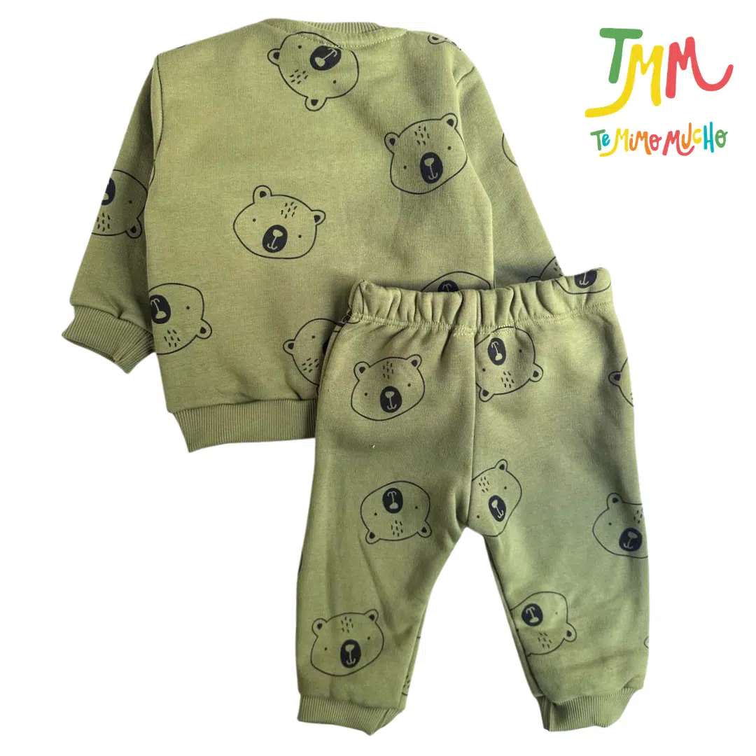 Conjunto OSITOS Buzo y Pantaloncito Verde - Image 3