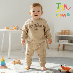 Conjunto OSITOS Buzo y Pantaloncito Beige