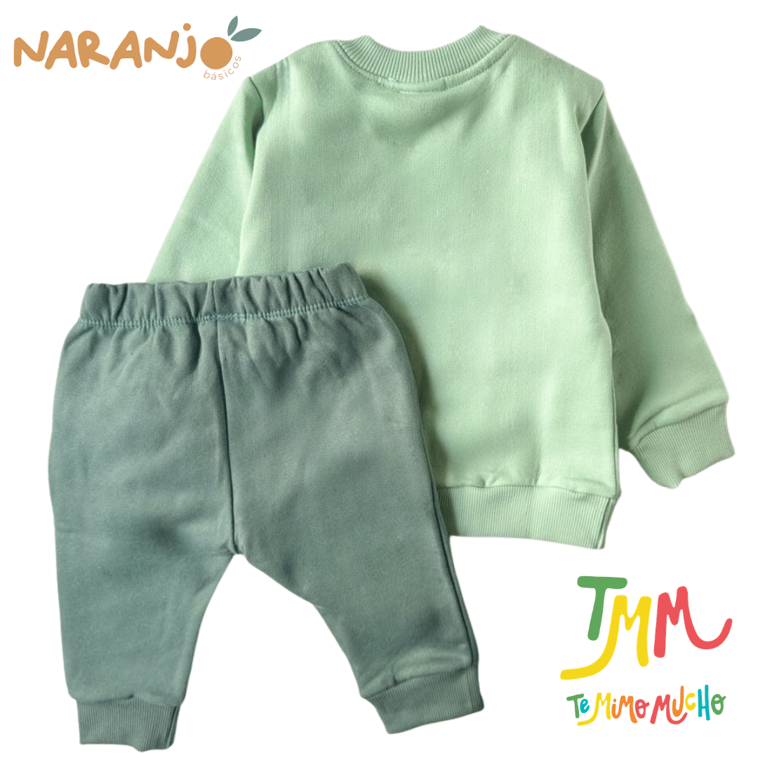 Conjunto Naranjo BEAR BABY - Buzo - Pantaloncito - Image 5