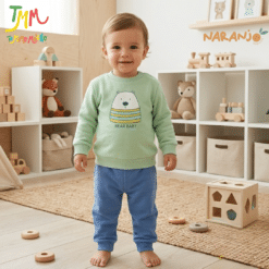 Conjunto Naranjo BEAR BABY - VERDE  Buzo - Pantaloncito