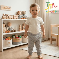 Pantaloncito Joggin c/puño Naranjo color Melange