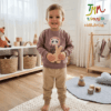 Conjunto Naranjo BORN BEAR - MARRON  Buzo - Pantaloncito
