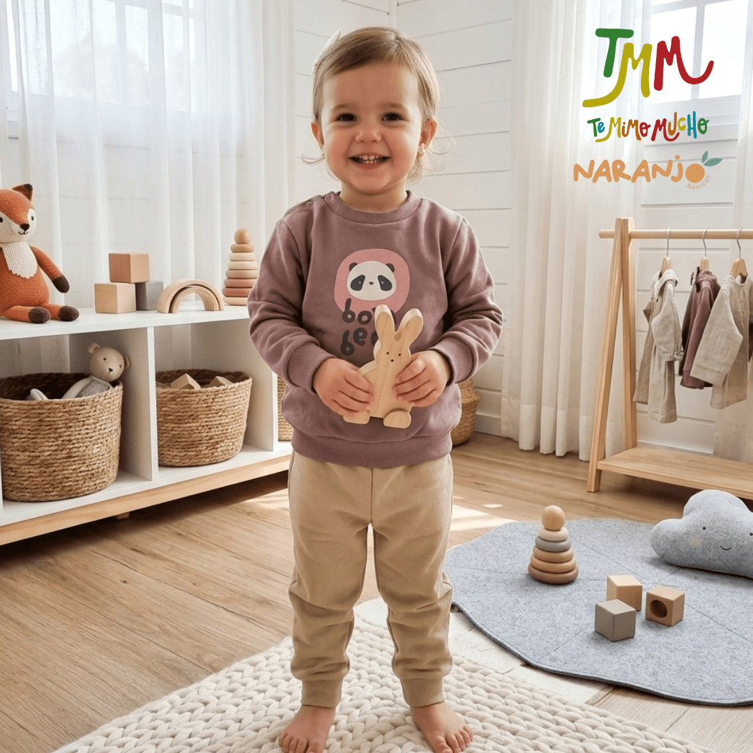 Conjunto Naranjo BORN BEAR - MARRON Buzo - Pantaloncito