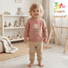 Conjunto Naranjo BORN BEAR - ROSA  Buzo - Pantaloncito