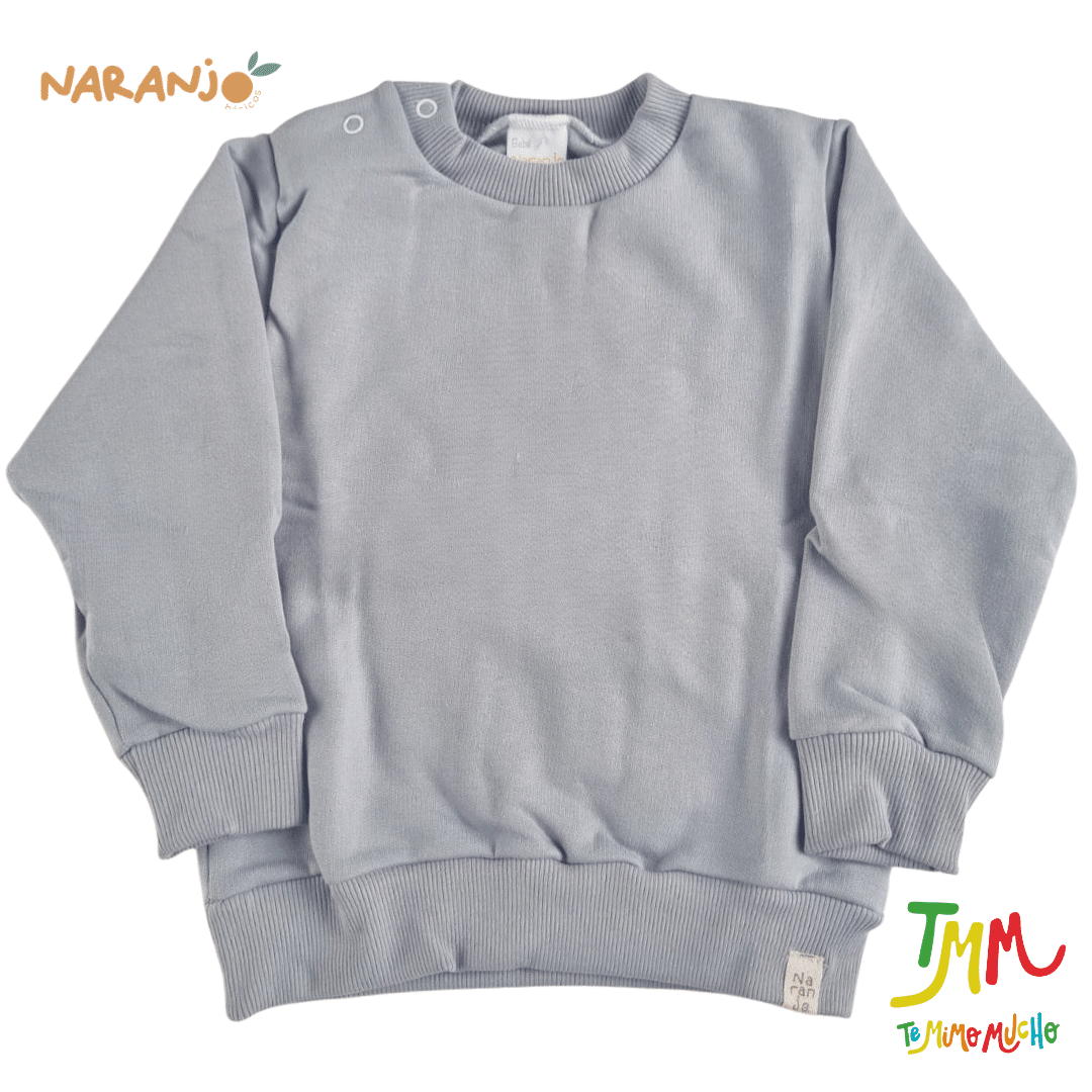 Buzo Frizado Naranjo Gris - Image 2