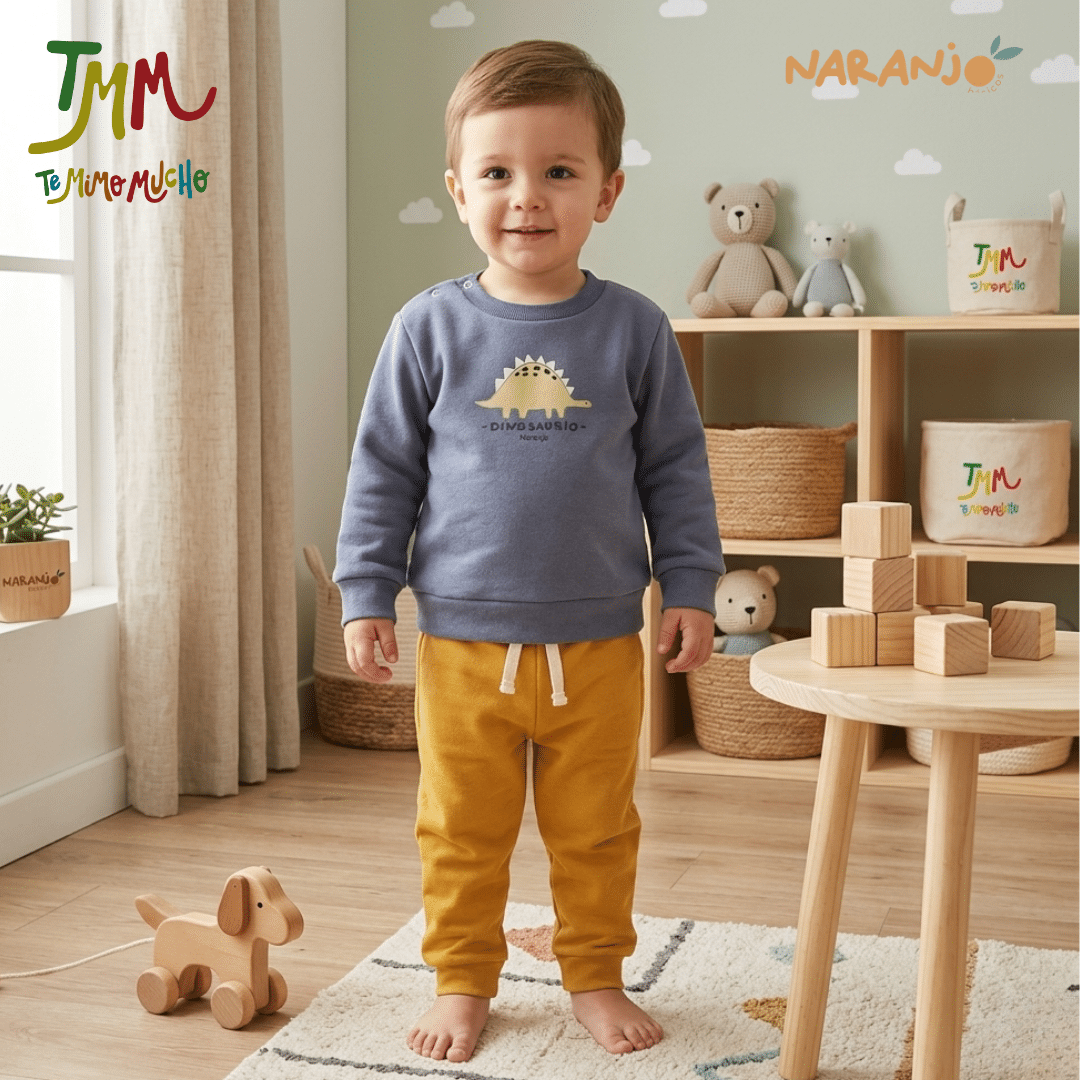 Conjunto Naranjo Dinosaurio - Aero Buzo - Pantaloncito