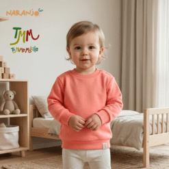 Buzo Frizado Naranjo Coral