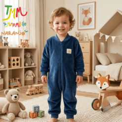 Enterito Dormilon Peluche Azul Naranjo