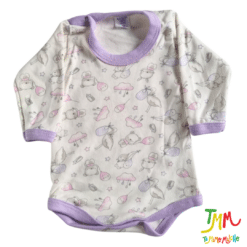 Body Manga Larga Cigueña Rosa