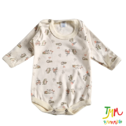 Body Manga Larga Pinguino Rosa