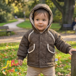 Campera Impermeable matelase marron