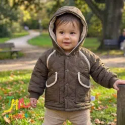 Campera Impermeable matelase marron