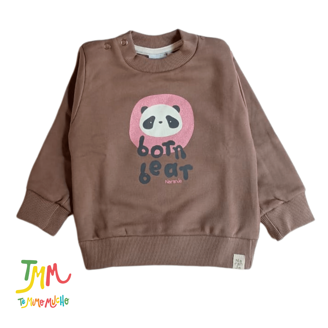 Conjunto Naranjo BORN BEAR - MARRON Buzo - Pantaloncito - Image 3