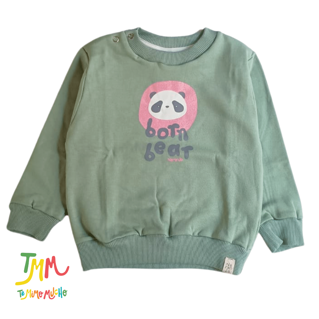 Conjunto Naranjo BORN BEAR - VERDE Buzo - Pantaloncito - Image 2