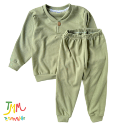 Conjunto Buzo Darlon con botón frizado Verde