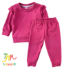 Conjunto Buzo Darlon con volado  Frizado Fuscia