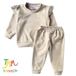 Conjunto Buzo Darlon con volado  Frizado Crudo