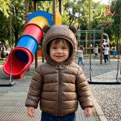 Campera Impermeable Plumita Marrón