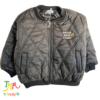 Campera Impermeable bordada negra
