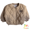 Campera Impermeable bordada beige
