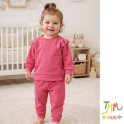 Conjunto Buzo Darlon con volado  Frizado Fuscia