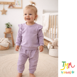 Conjunto Buzo Darlon con volado Frizado Lila