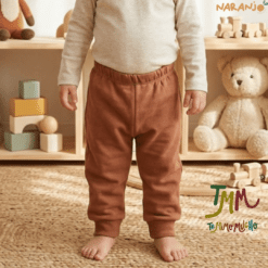 Pantaloncito Joggin c/puño Naranjo  Chocolate