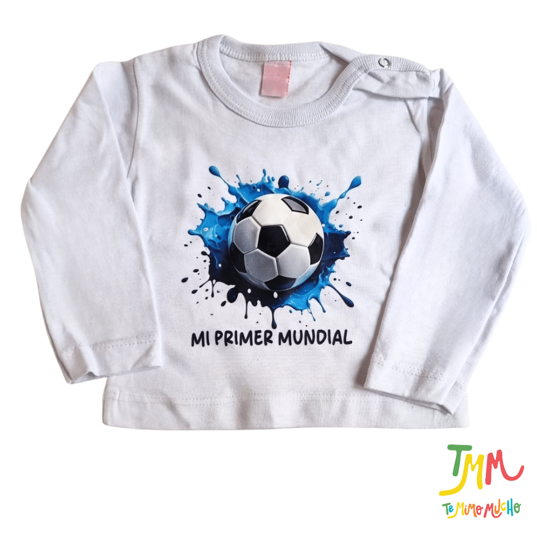 Remera Mundial Pelota Blanco - Image 2