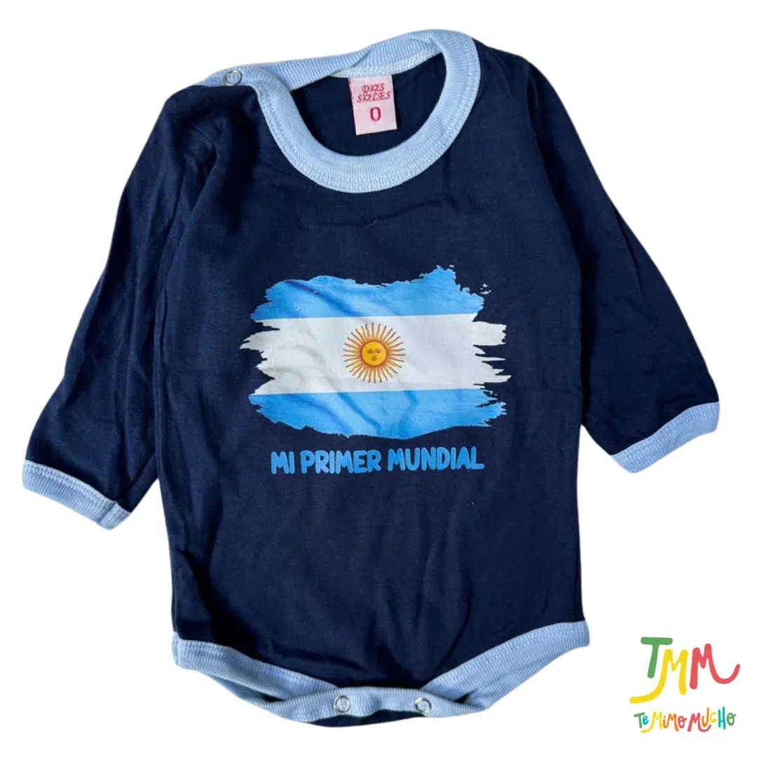 Body Mundial Mi Primer Mundial bandera azul - Image 2