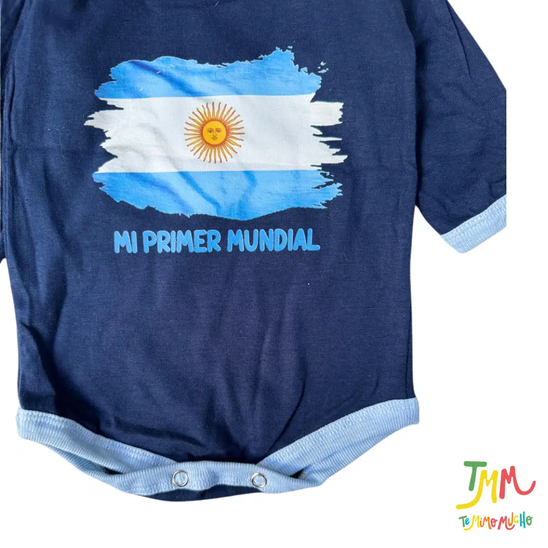 Body Mundial Mi Primer Mundial bandera azul - Image 3