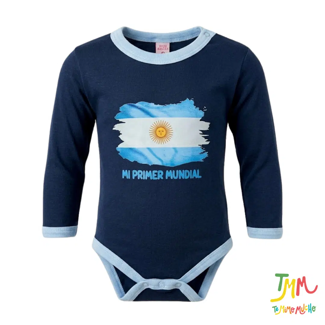 Body Mundial Mi Primer Mundial bandera azul