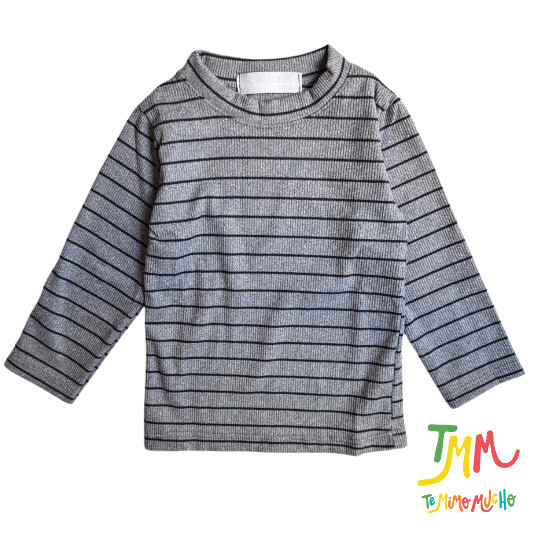 Conjunto Morley Rayado Gris y Negro - Image 3