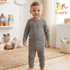 Conjunto Morley Rayado Gris y Negro