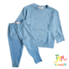 Conjunto de Buzo y Pabucha Lanilla Celeste