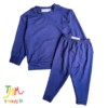 Conjunto de Buzo y Babucha Lanilla Azul oscuro