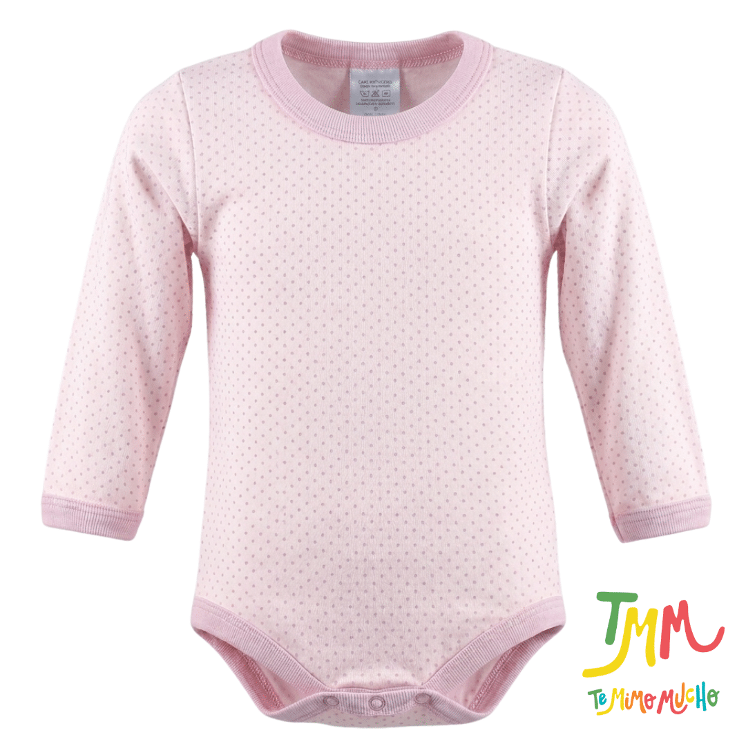 Body Manga Larga Lunares Rosa