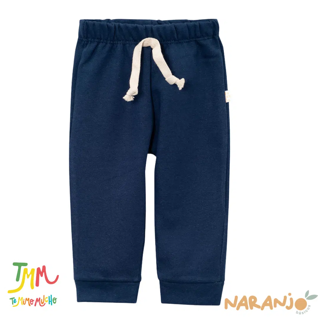 Pantalon Joggin Azul Naranjo con friza PROMO