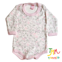 Body Manga Larga Florcitas Rosa
