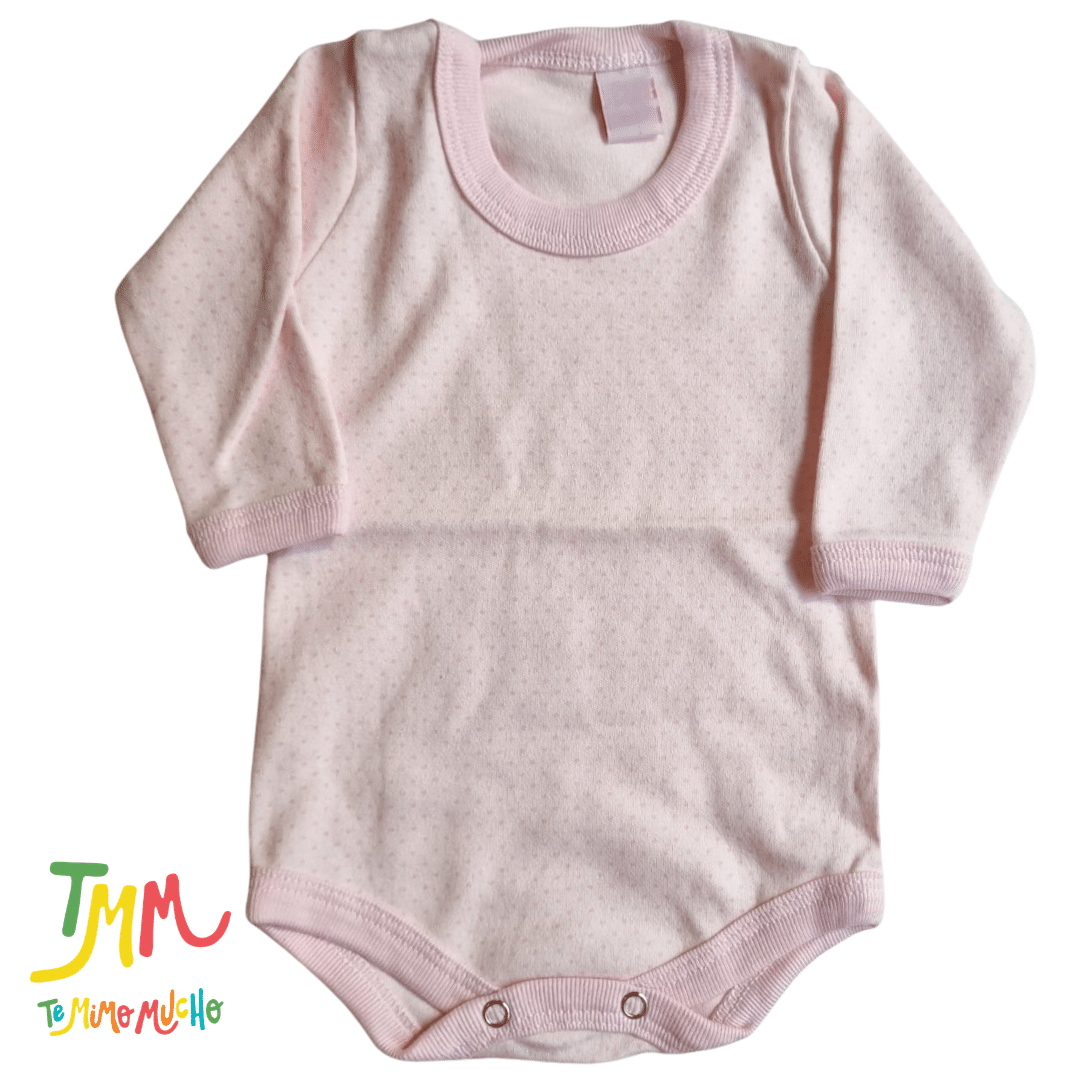 Body Manga Larga Lunares Rosa