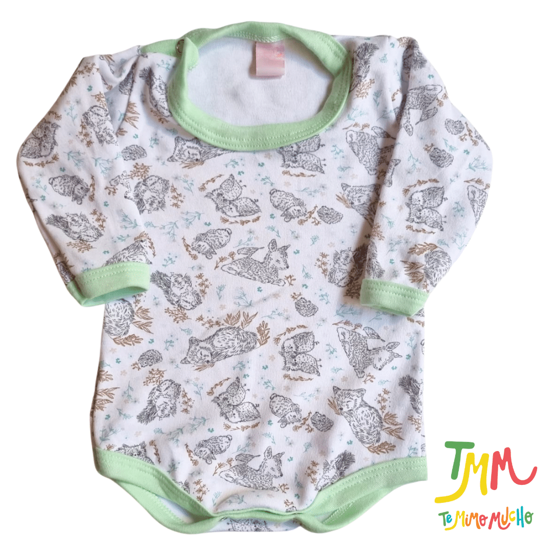 Body Manga Larga Bosque Verde