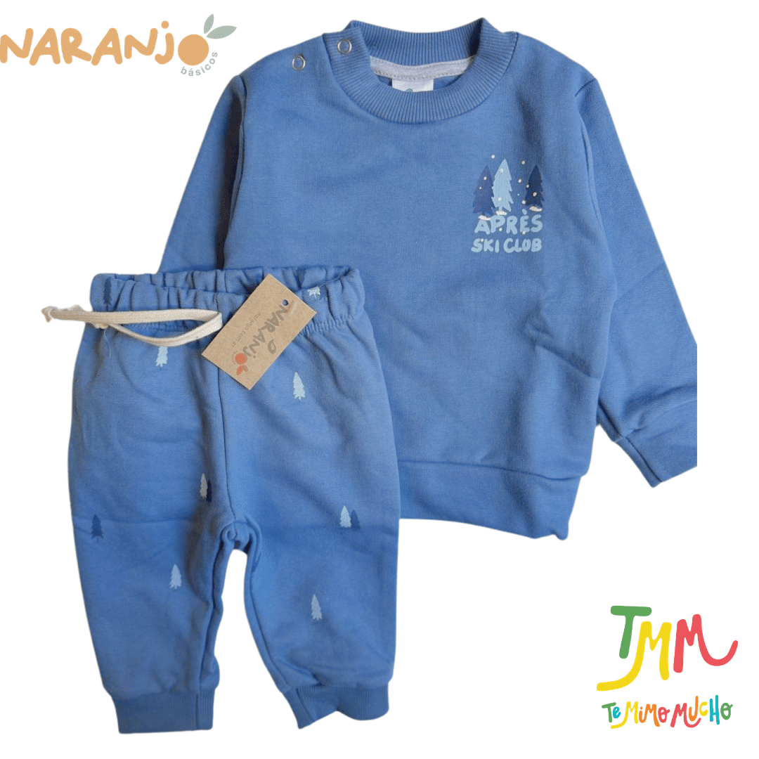 Conjunto Naranjo friza PINITO Azul - Image 2